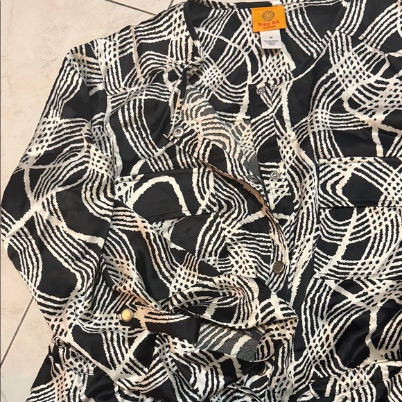 Ruby Rd. Black and White Utility Jacket - Picture 3 of 4